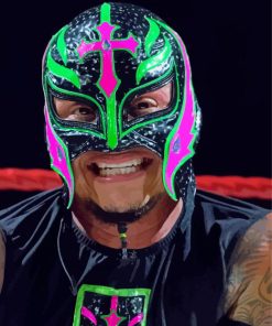 Masked Rey Mysterio paint by numbers
