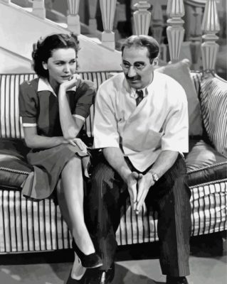 Maureen O Sullivan And Groucho Marx paint by numbers