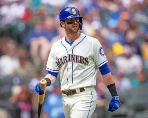 Mitch Haniger Mariners Player paint by numbers