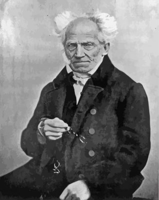 Monochrome Arthur Schopenhauer paint by numbers