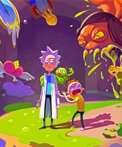 Monsters Rick And Morty Art paint by numbers