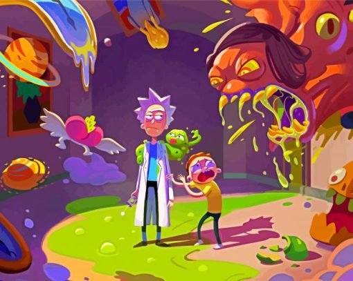 Monsters Rick And Morty Art paint by numbers