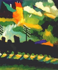 Murnau Train And Castle By Vassily Kandinsky paint by numbers