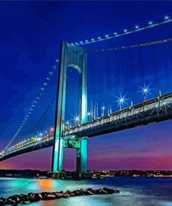 New York Verrazzano Bridge paint by numbers