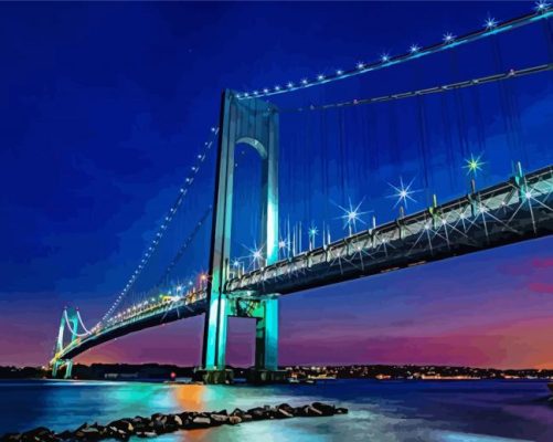 New York Verrazzano Bridge paint by numbers