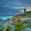 Pemaquid Point Light Bristol Maine paint by numbers