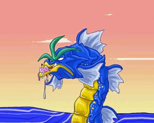 Pokemon Gyarados paint by numbers