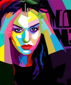 Pop Art Monica Bellucci paint by numbers