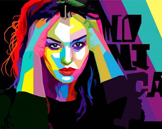 Pop Art Monica Bellucci paint by numbers