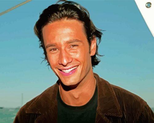 Rodrigo Santoro Smiling paint by numbers