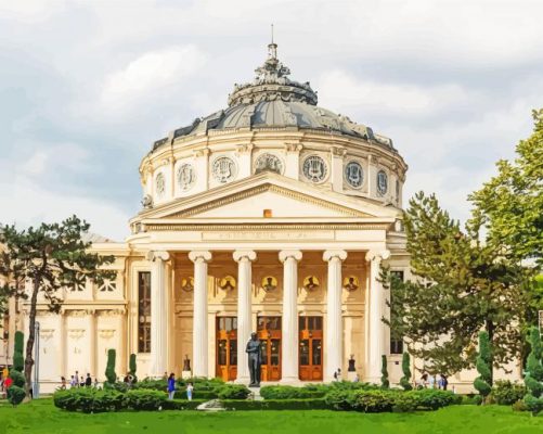 Romania Bucharest Romanian Athenaeum paint by numbers