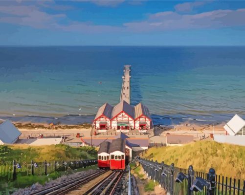 Saltburn By The Sea Town In England paint by numbers