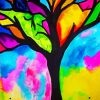 Stained Glass Tree Art paint by numbers