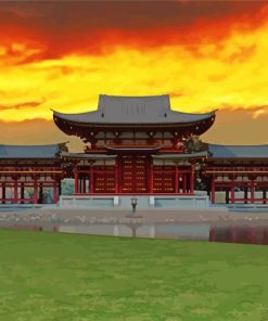 Sunset At Byodo In paint by numbers