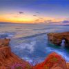 Sunset Cliffs California San Diego paint by numbers