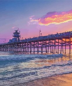 Sunset San Clemente California paint by numbers