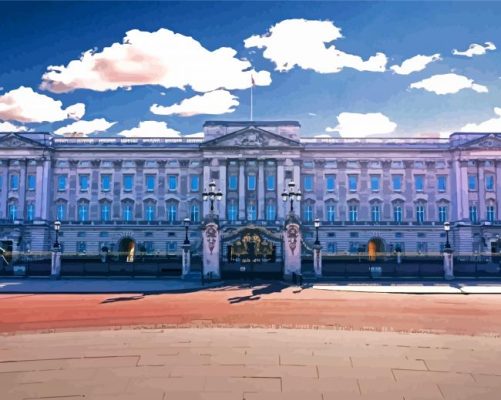 The Buckingham Palace England paint by numbers