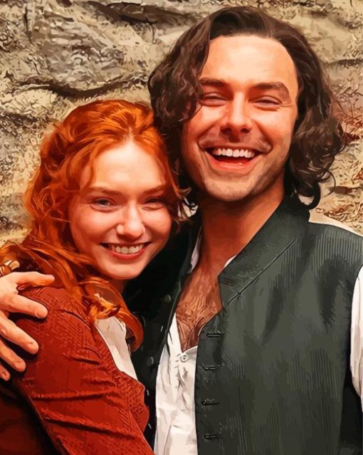 The Captain Ross And Demelza Poldark paint by numbers