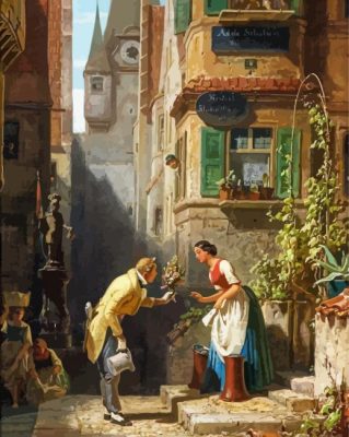 The Everlasting Bridegroom By Carl Spitzweg paint by numbers