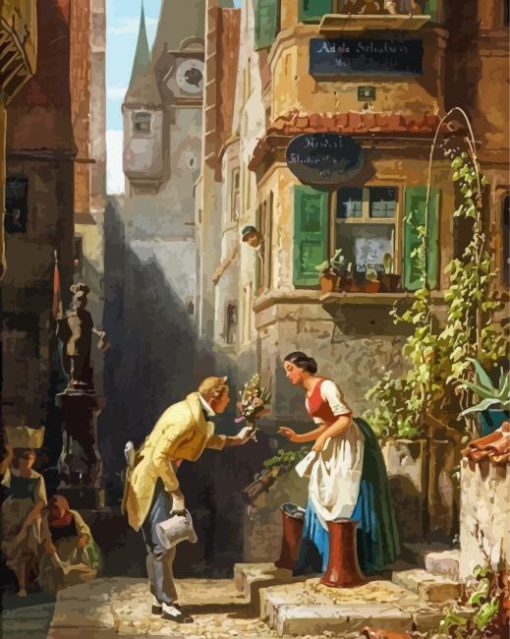 The Everlasting Bridegroom By Carl Spitzweg paint by numbers