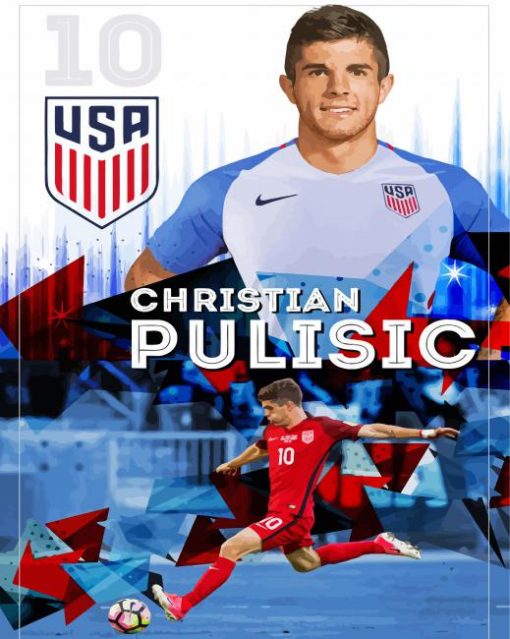 The American Christian Pulisic Poster paint by numbers