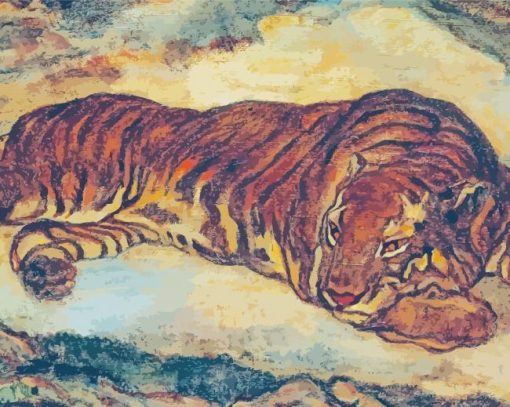 Tiger In Repose paint by numbers