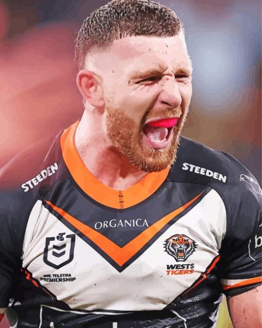 Wests Tigers National rugby League Player paint by numbers