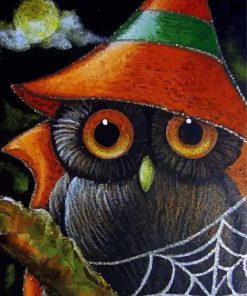 Witch Owl Art paint by numbers