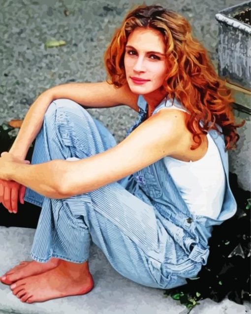 Young Actress Julia Roberts paint by numbers
