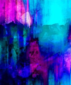 Abstract Blue And Purple paint by numbers
