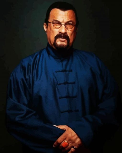 Actor Steven Seagal paint by numbers