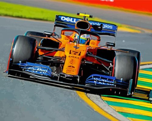 Aesthetic Lando Norris F1 Car paint by numbers