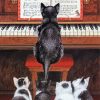 Aesthetic Cat And Piano paint by numbers