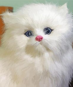 Aesthetic White Toy Cats paint by numbers