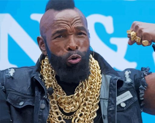 Americam Actor Mr t paint by numbers