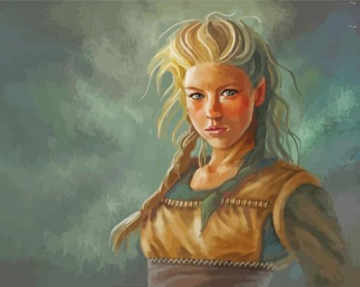 Beautiful Norse Girl paint by numbers