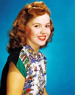 Beautiful Shirley Temple paint by numbers