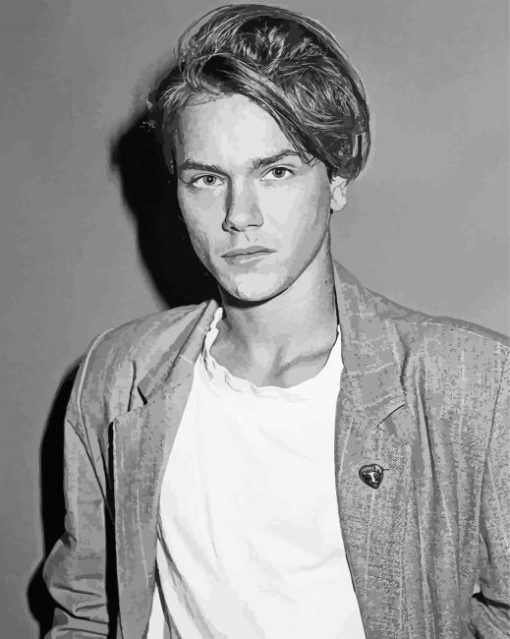 black And White River Phoenix paint by numbers