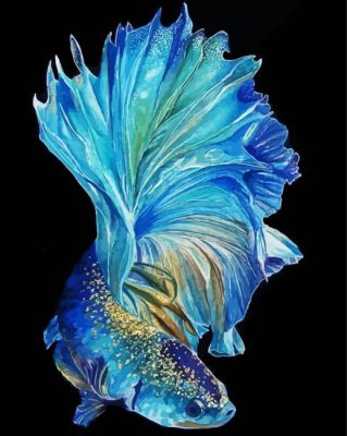 Blue Betta paint by numbers