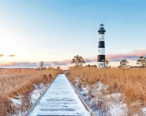 Bodie Island Lighthouse Nags Head paint by numbers