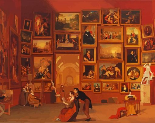 Gallery Of The Louvre Samuel Morse paint by numbers