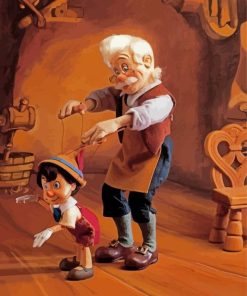 Geppetto Pinocchio paint by numbers