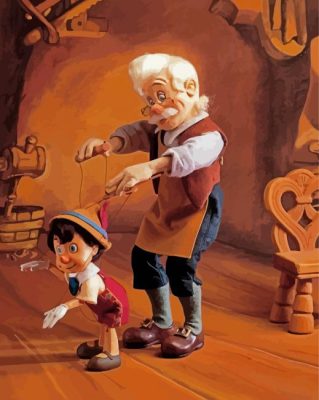 Geppetto Pinocchio paint by numbers