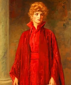 Lady In Red Pre Raphaelites paint by numbers