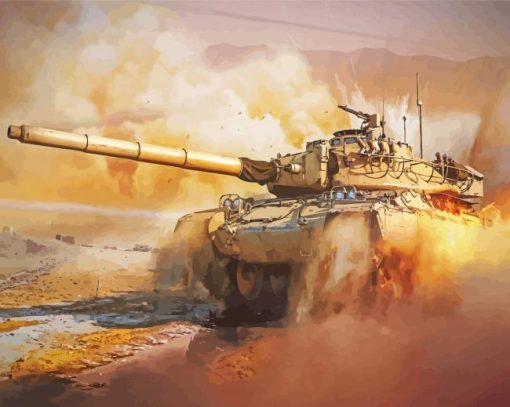 Military AMX 30 paint by numbers