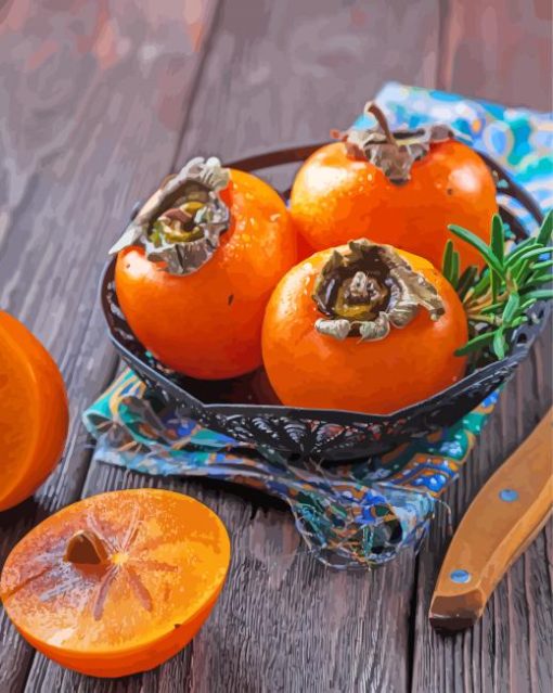 Persimmon Fruits paint by numbers