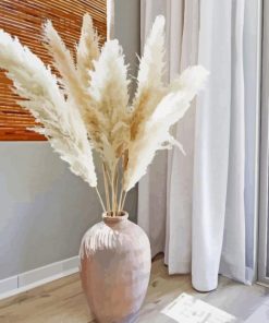 White Pampas Grass paint by numbers
