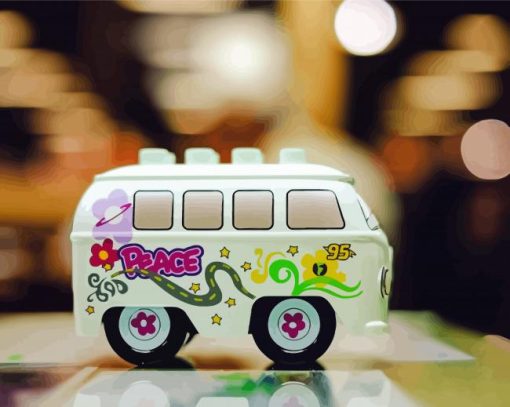 White Peace Van Toy paint by numbers