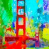 Abstract Colorful Bridge Art paint by numbers