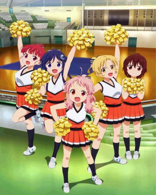 Anime Girls Cheerleading paint by numbers